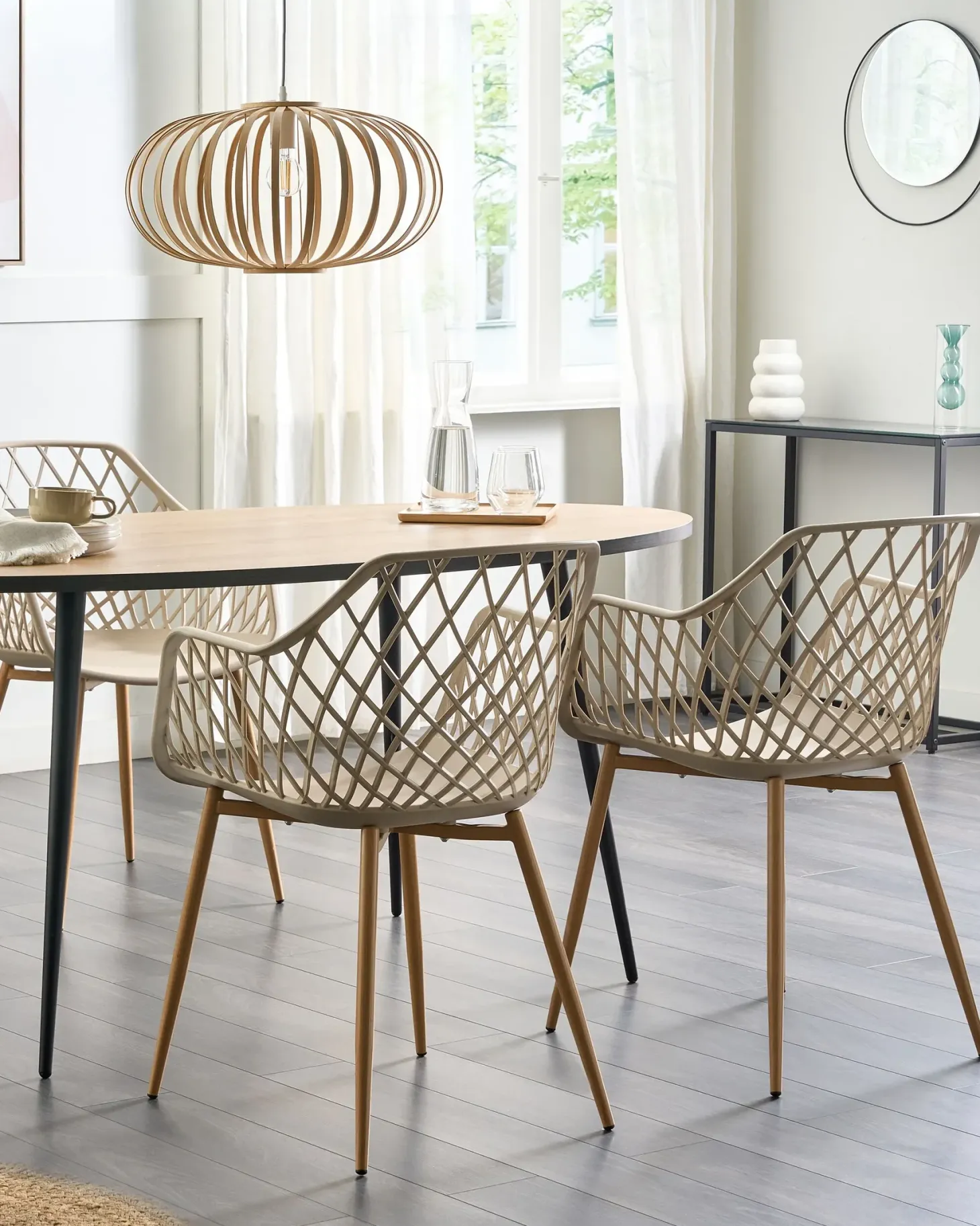 Sæt med 2 spisebordsstole NASHUA Beige