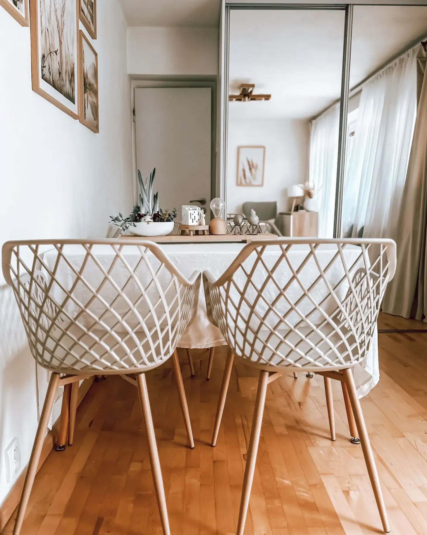 Sæt med 2 spisebordsstole NASHUA Beige