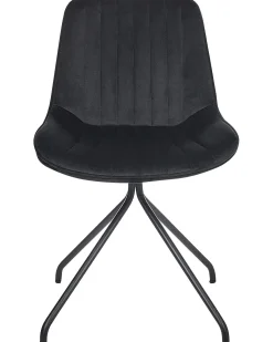 Sæt med 2 spisebordsstole NAVASOTA Velour Sort