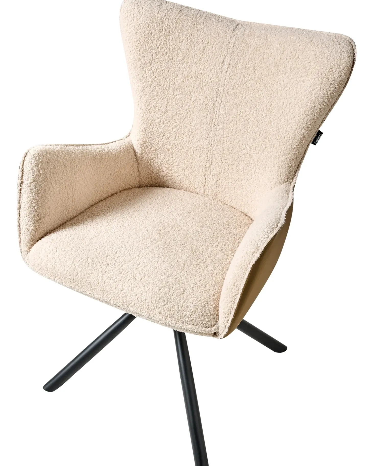 Sæt med 2 spisebordsstole NOVI Boucle Lys Beige