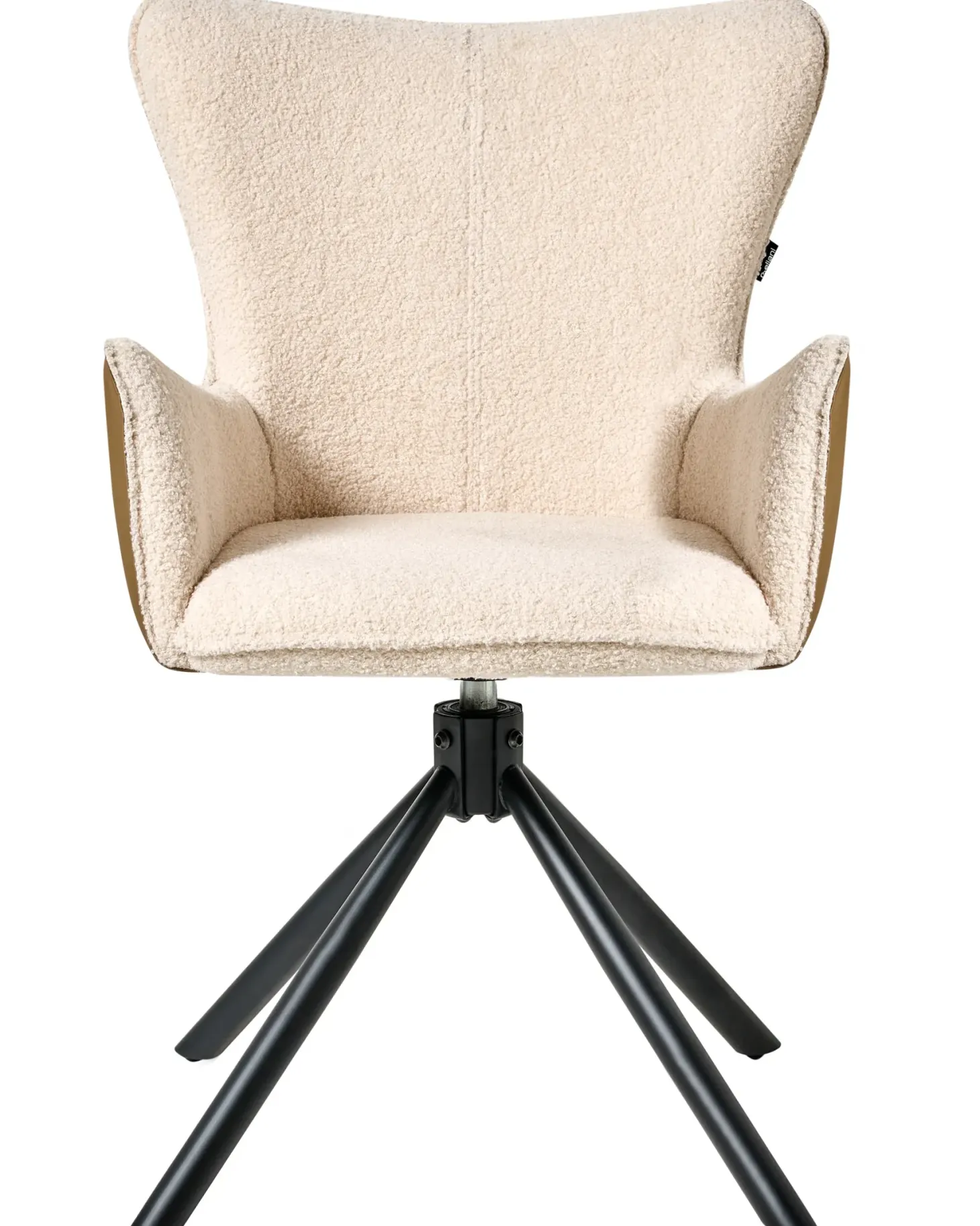Sæt med 2 spisebordsstole NOVI Boucle Lys Beige