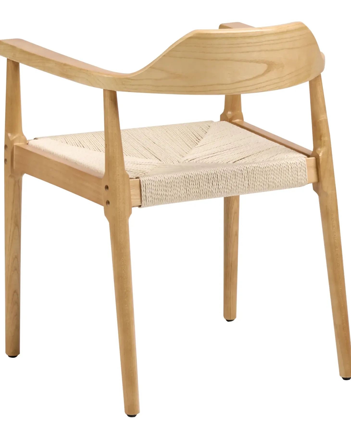 Sæt med 2 spisebordsstole OAKDALE Træ Lysebrun/beige