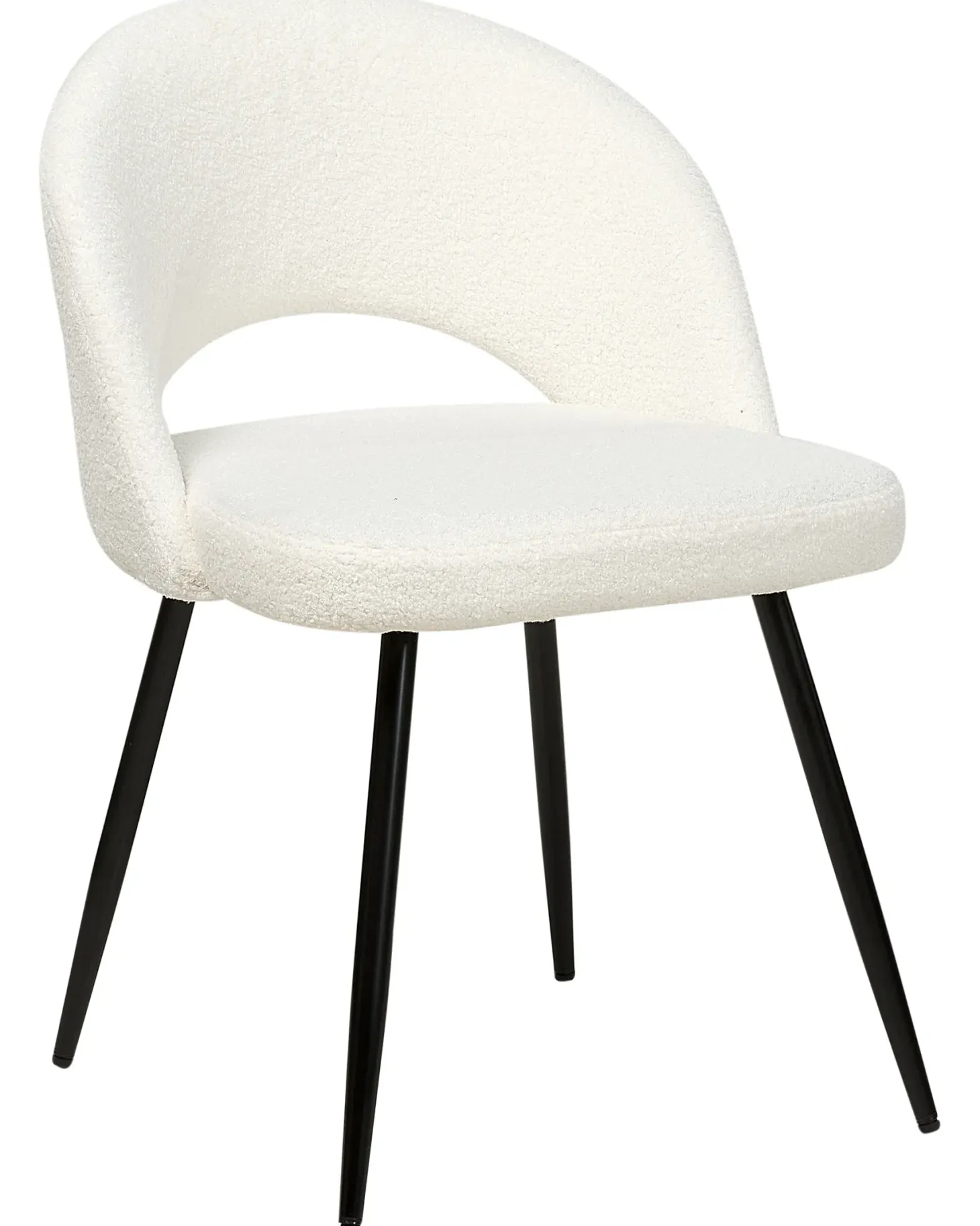 Sæt med 2 spisebordsstole ONAGA Boucle Hvid
