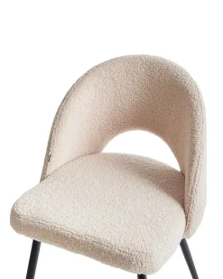 Sæt med 2 spisebordsstole ONAGA Boucle Beige