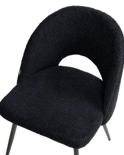 Sæt med 2 spisebordsstole ONAGA Boucle Sort