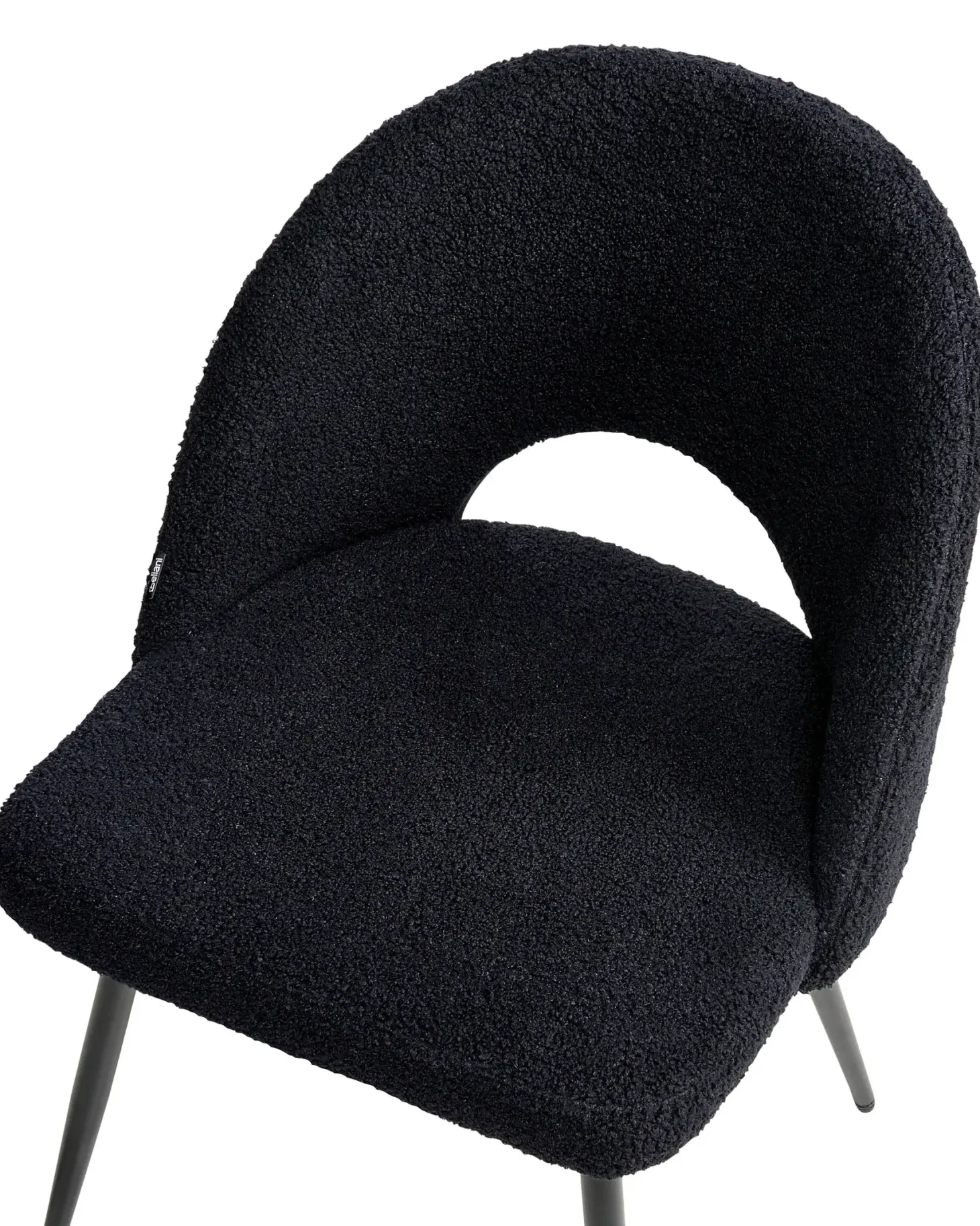 Sæt med 2 spisebordsstole ONAGA Boucle Sort