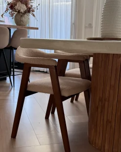 Sæt med 2 spisebordsstole ONECO Træ Mørkebrun