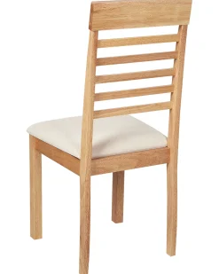 Sæt med 2 spisebordsstole ORTLEY Træ Lysebrun/beige