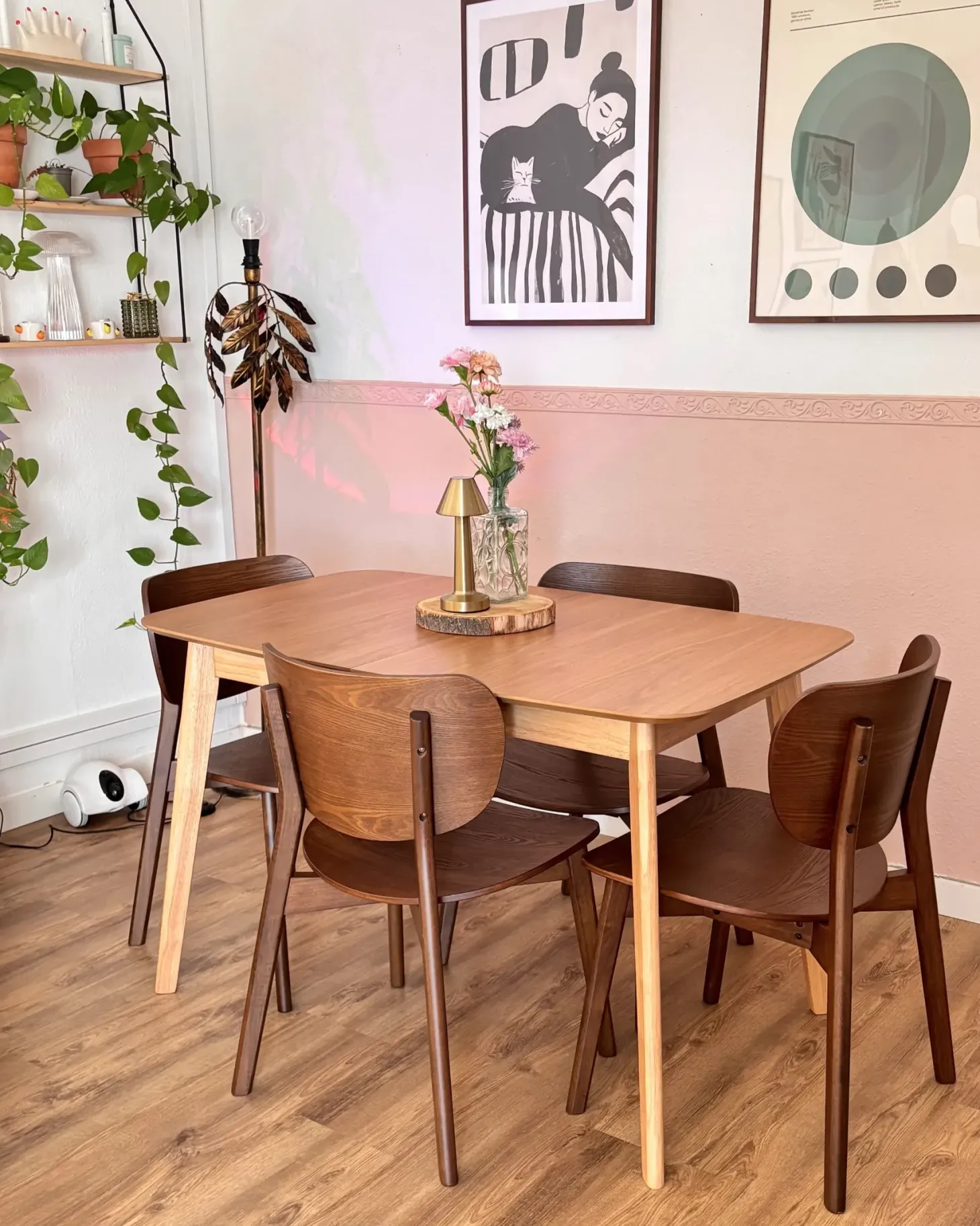 Sæt med 2 spisebordsstole OVERLY Træ Brun ask