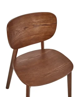 Sæt med 2 spisebordsstole OVERLY Træ Brun ask