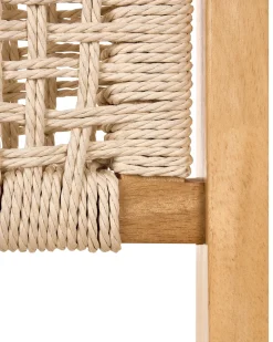 Sæt med 2 spisebordsstole OZELLA Træ Lysebrun/beige