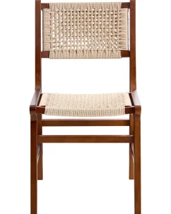 Sæt med 2 spisebordsstole OZELLA Træ Brun/beige