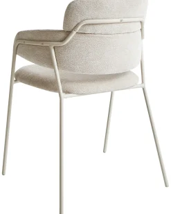 Sæt med 2 spisebordsstole PAONIA Chenille Lys Beige