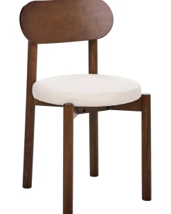 Sæt med 2 spisebordsstole PAULINA Træ Brun/lys beige
