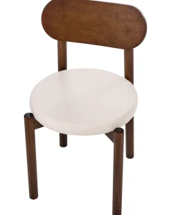 Sæt med 2 spisebordsstole PAULINA Træ Brun/lys beige
