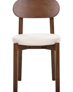 Sæt med 2 spisebordsstole PAULINA Træ Brun/lys beige