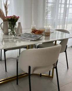 Sæt med 2 spisebordsstole PENNY Lys Beige