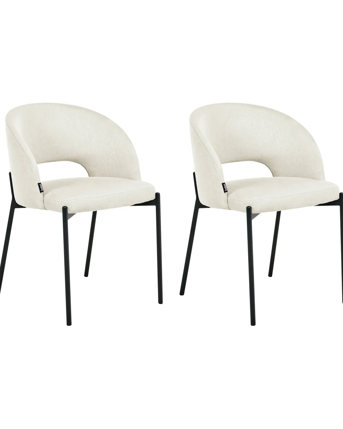 Sæt med 2 spisebordsstole PENNY Lys Beige