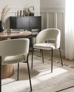 Sæt med 2 spisebordsstole PENNY Lys Beige