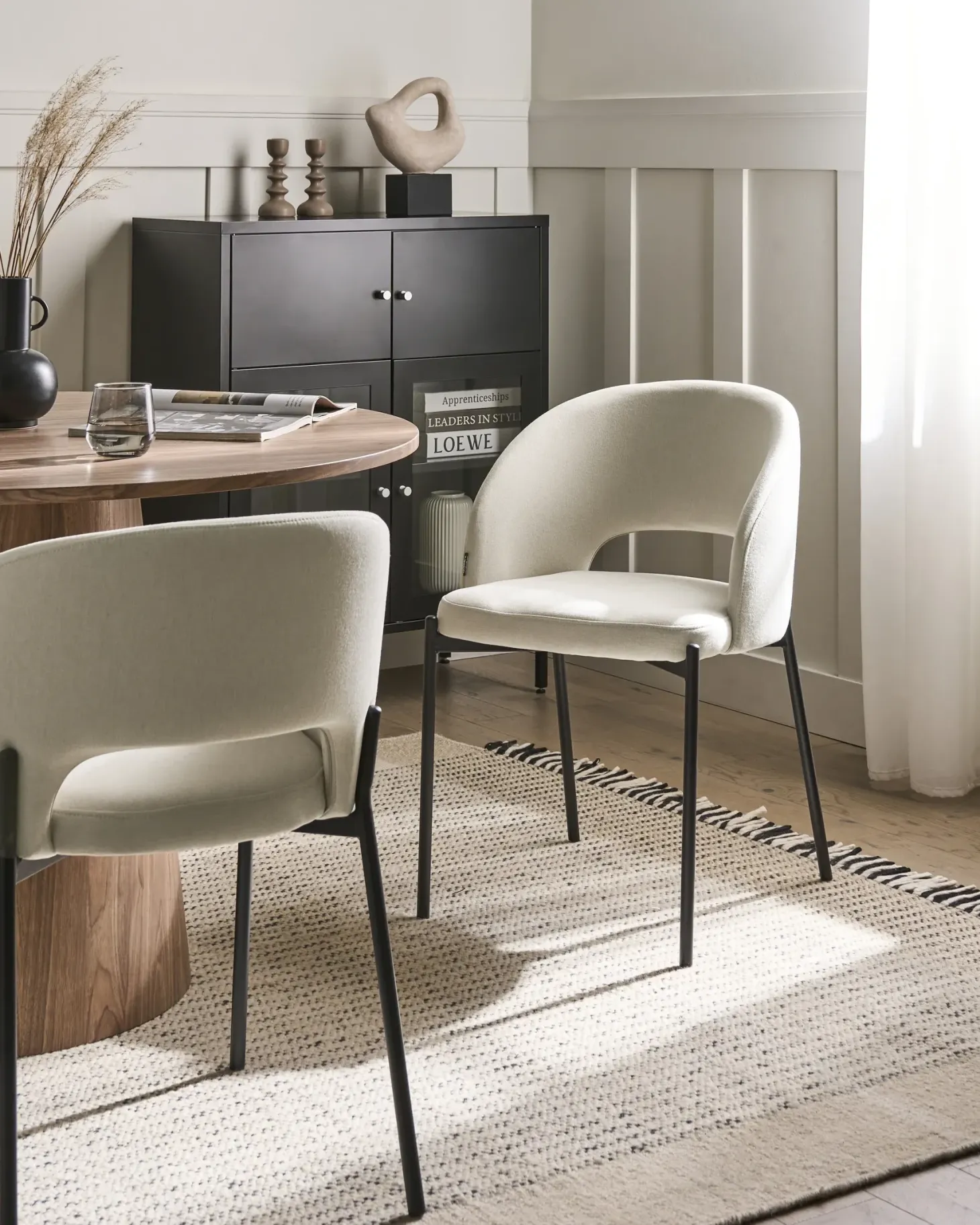 Sæt med 2 spisebordsstole PENNY Lys Beige