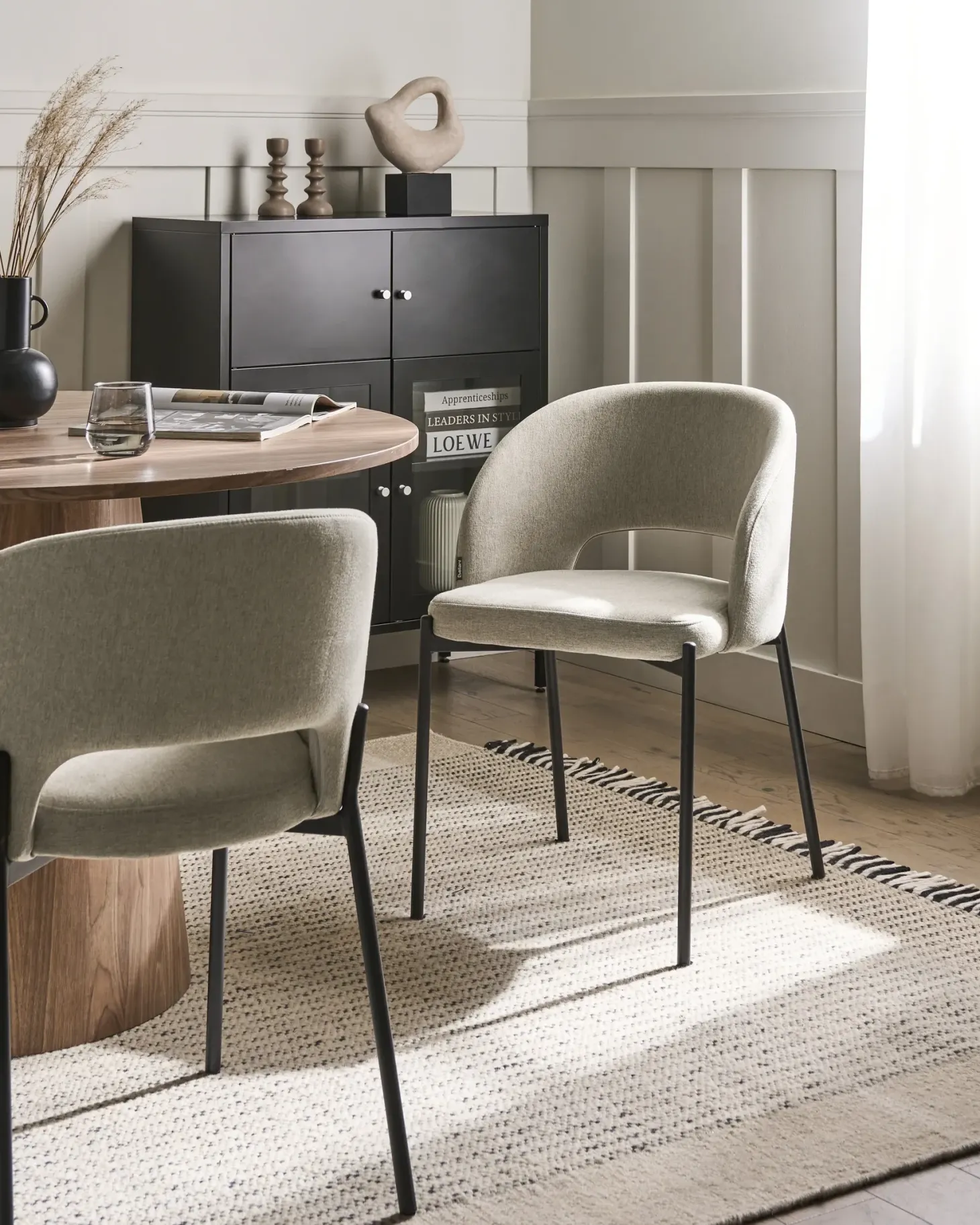 Sæt med 2 spisebordsstole PENNY Sand Beige
