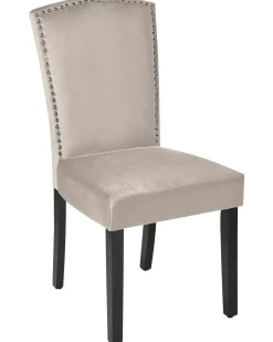 Sæt med 2 spisebordsstole PISECO Velour Grå