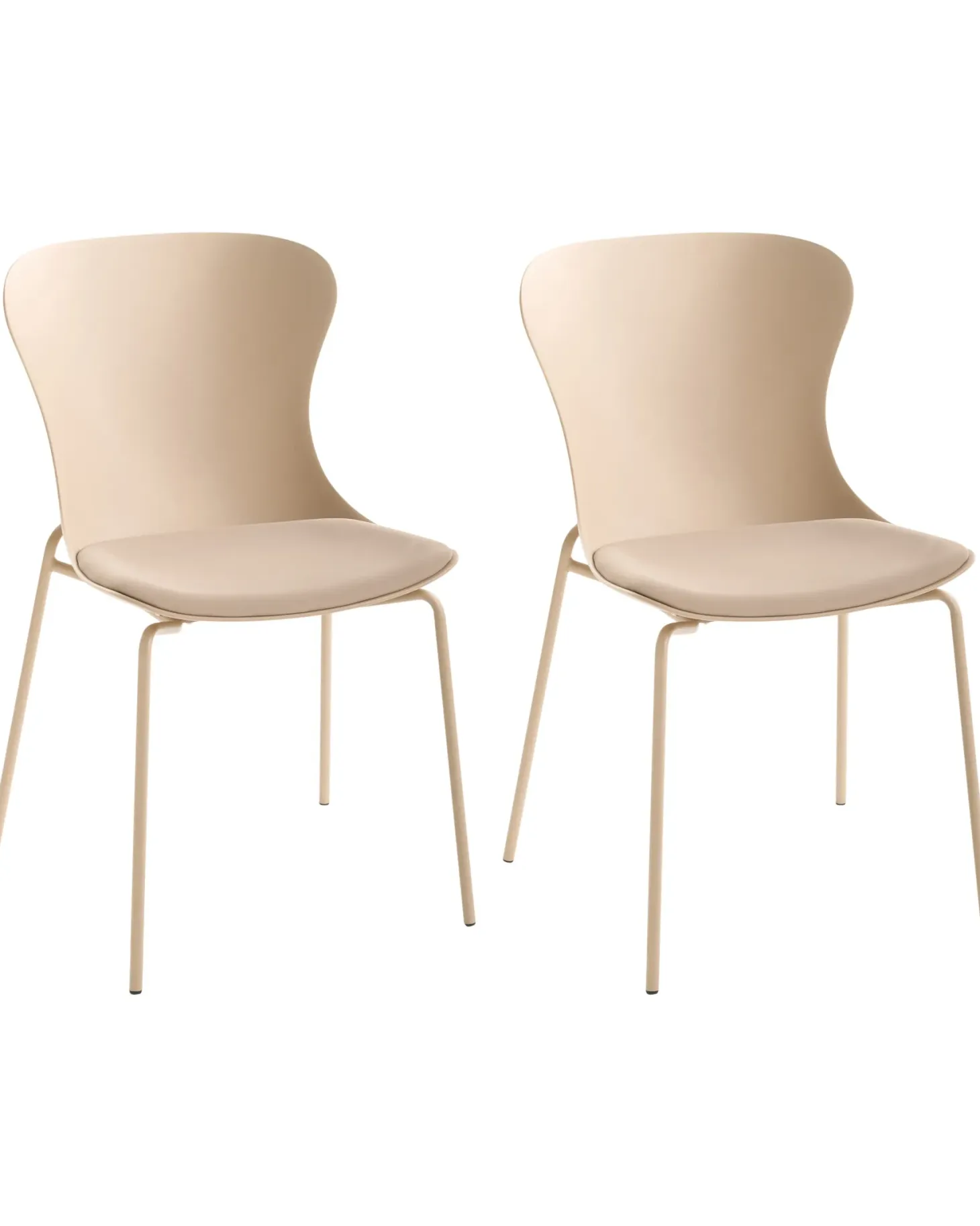 Sæt med 2 spisebordsstole PITSBURG Beige