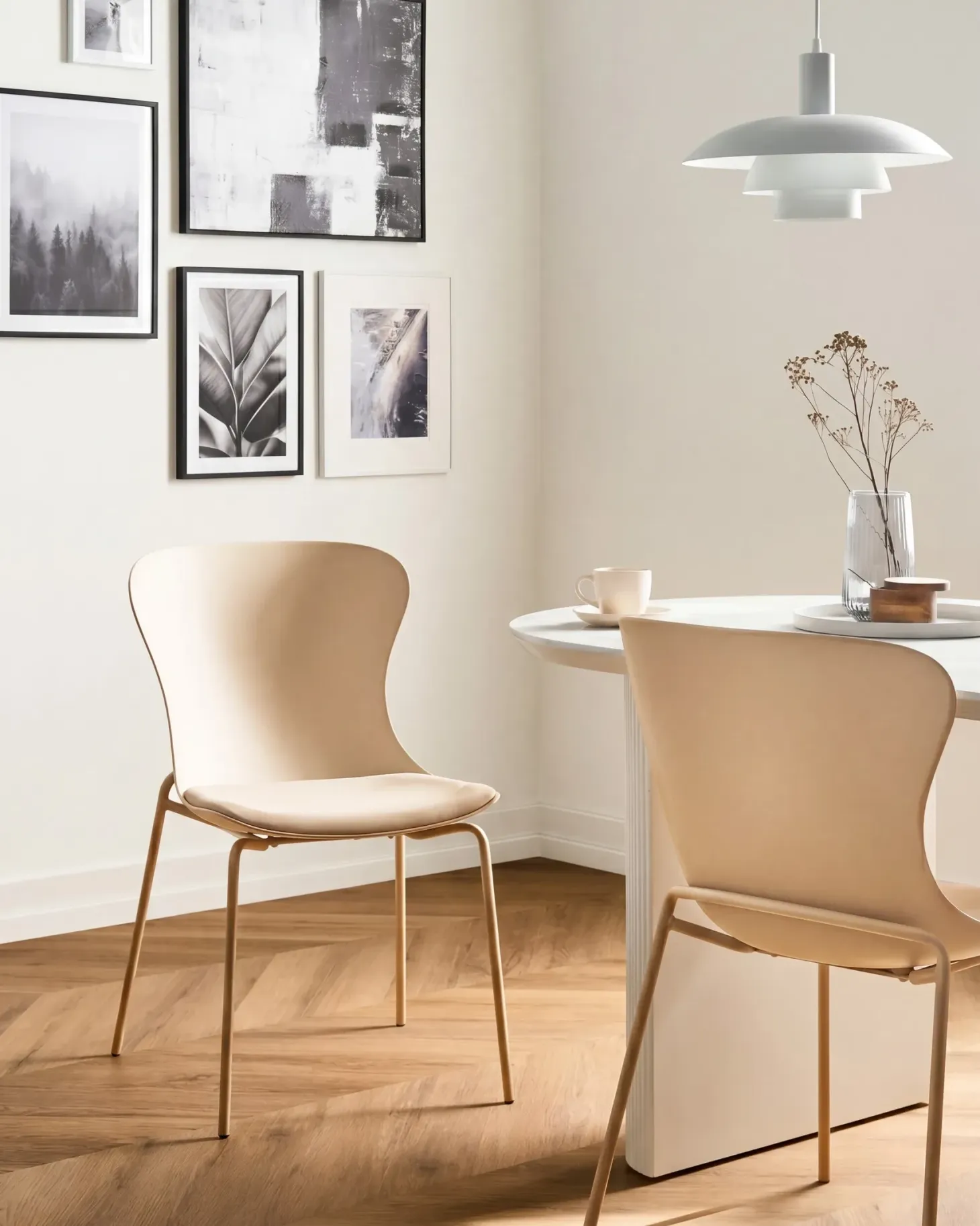 Sæt med 2 spisebordsstole PITSBURG Beige