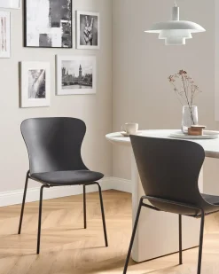 Sæt med 2 spisebordsstole PITSBURG Sort