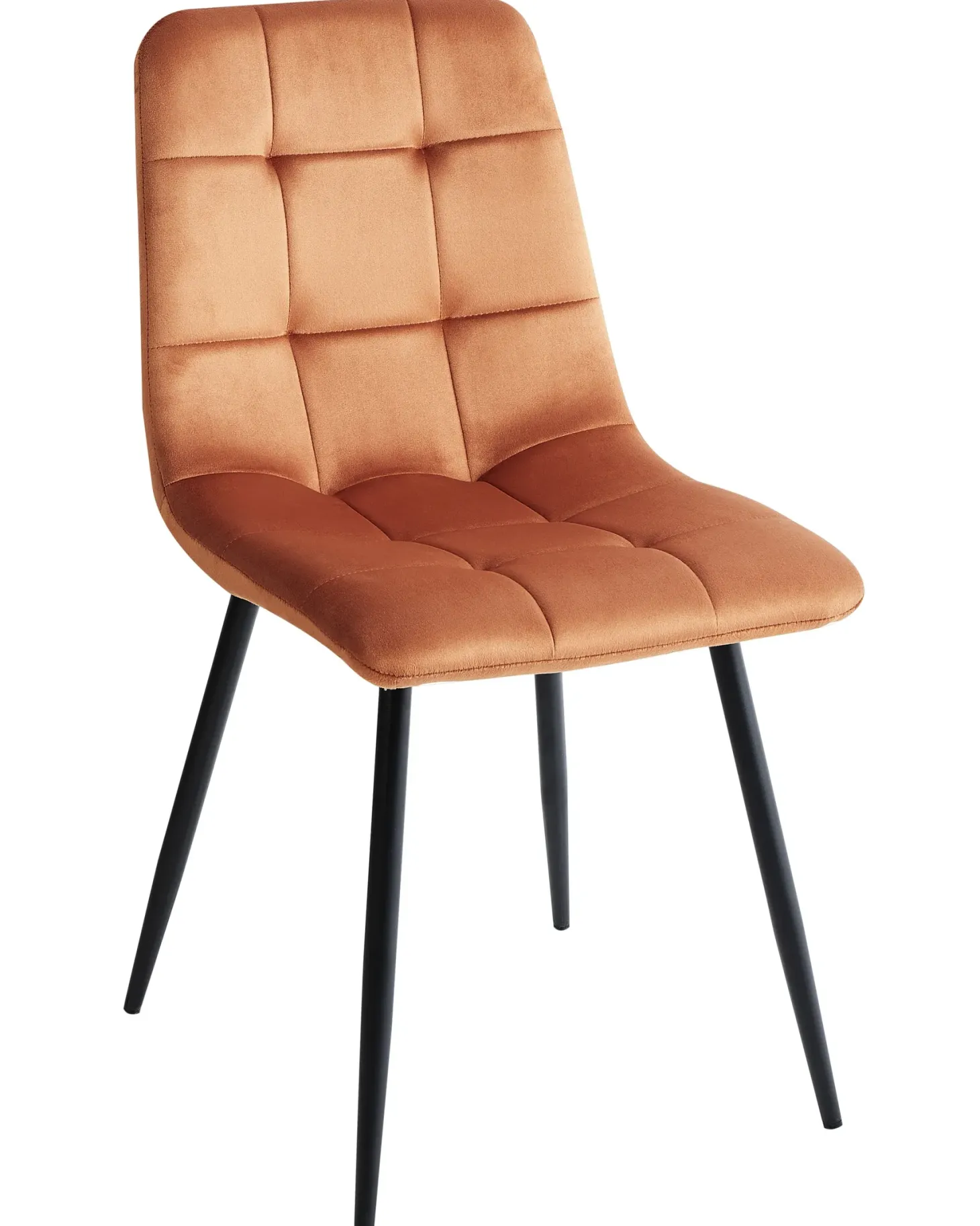 Sæt med 4 spisebordsstole POWELL Velour Orange