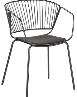 Sæt med 2 spisebordsstole RIGBY Metal Sort