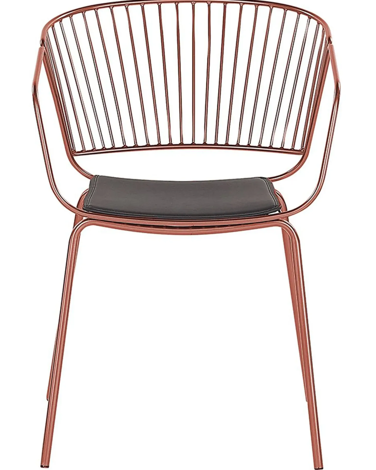 Sæt med 2 spisebordsstole RIGBY Metal Kobber