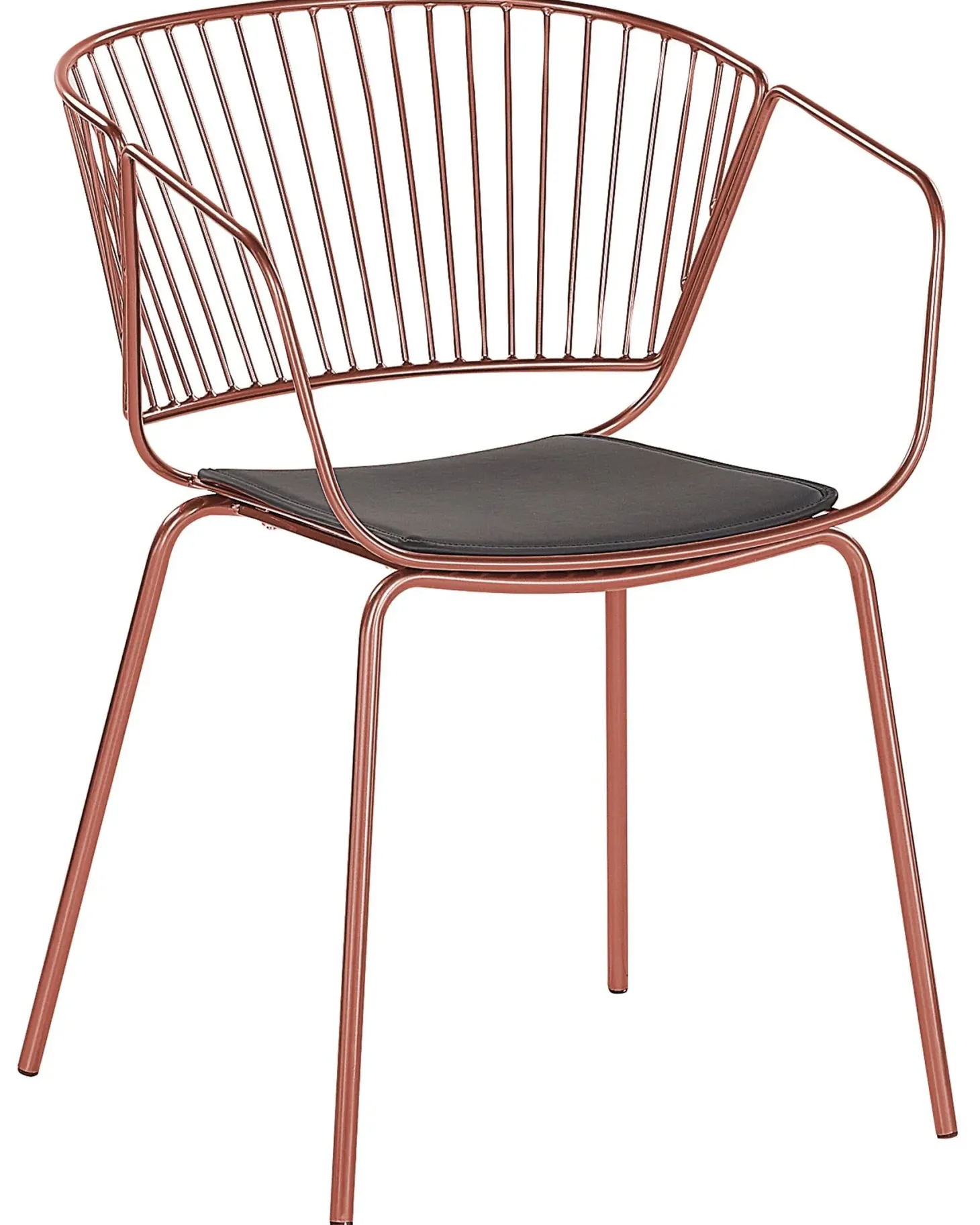 Sæt med 2 spisebordsstole RIGBY Metal Kobber