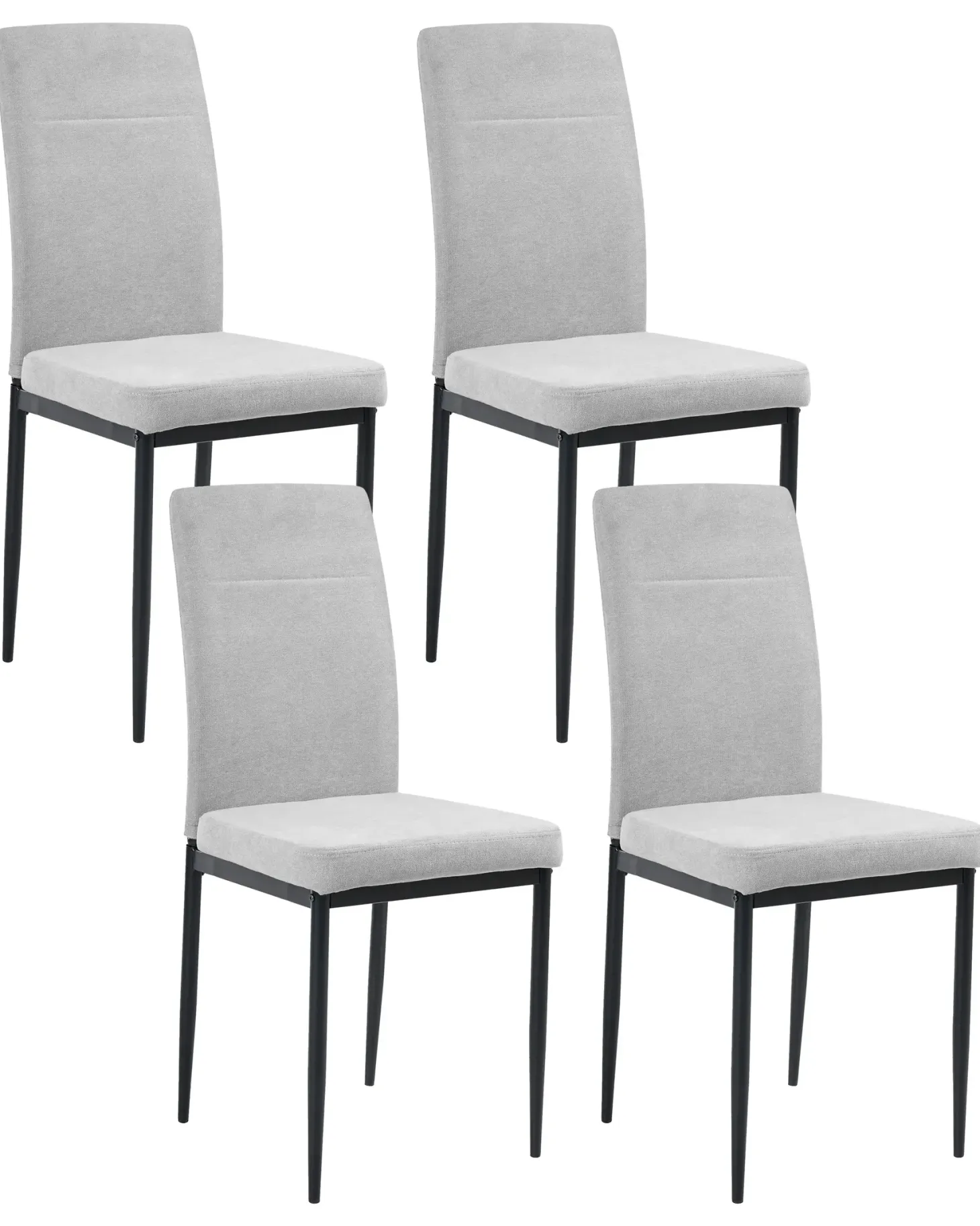 Sæt med 4 spisebordsstole RINER Grå