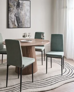 Sæt med 4 spisebordsstole RINER Lysegrøn