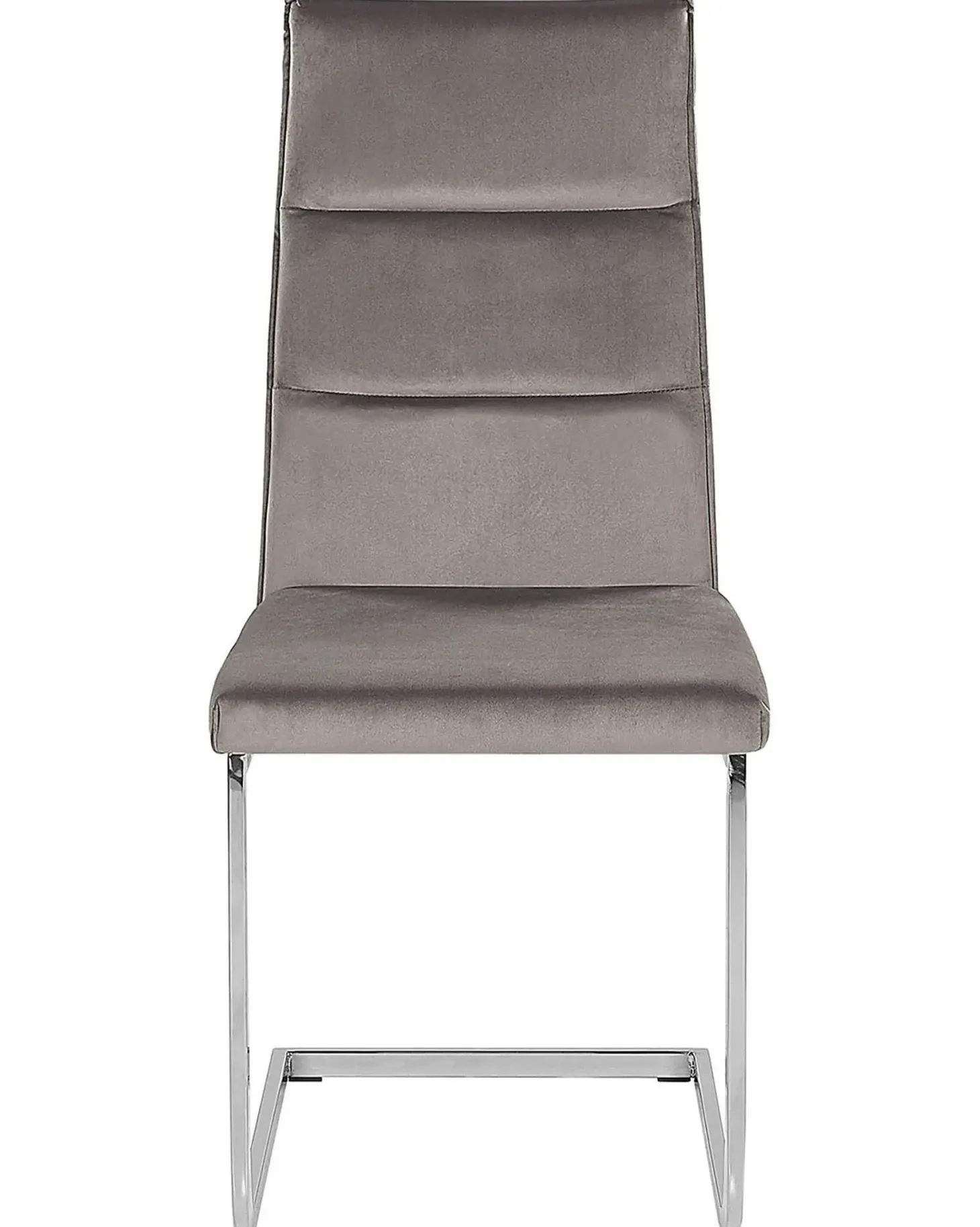 Sæt med 2 spisebordsstole ROCKFORD Velour Grå