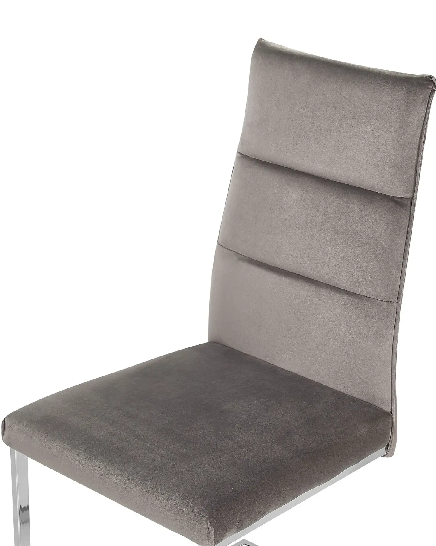 Sæt med 2 spisebordsstole ROCKFORD Velour Grå