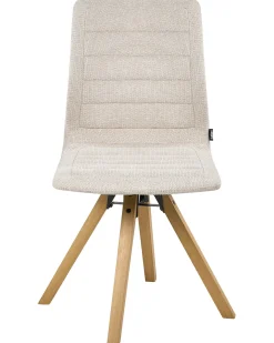 Sæt med 2 spisebordsstole ROX Lys Beige