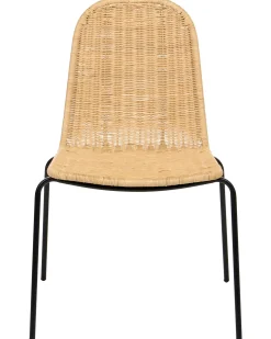 Sæt med 2 spisebordsstole ROXTON Rattan Naturlig