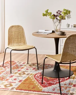 Sæt med 2 spisebordsstole ROXTON Rattan Naturlig