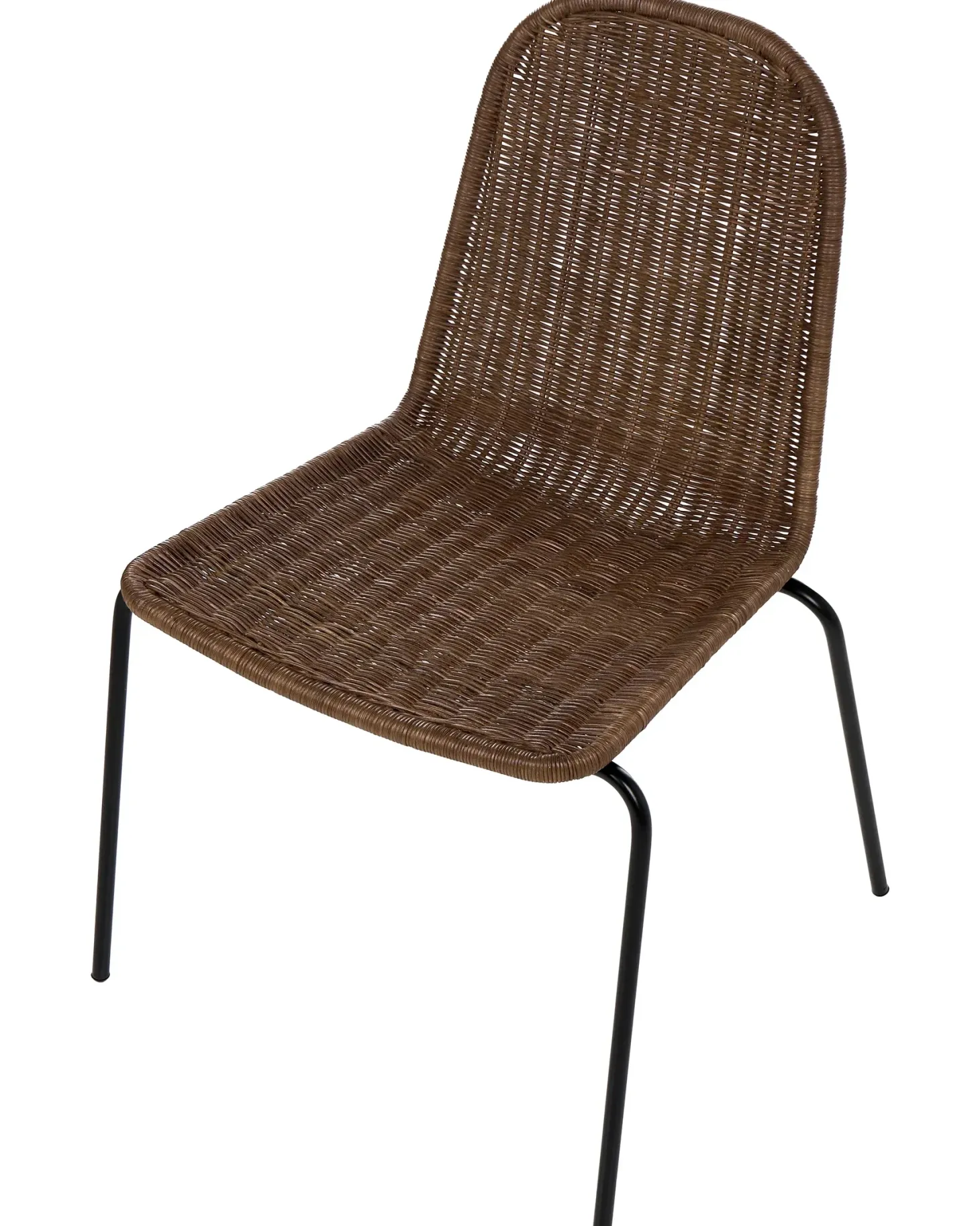 Sæt med 2 spisebordsstole ROXTON Rattan Mørkebrun