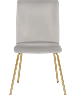 Sæt med 2 spisebordsstole RUBIO Velour Grå
