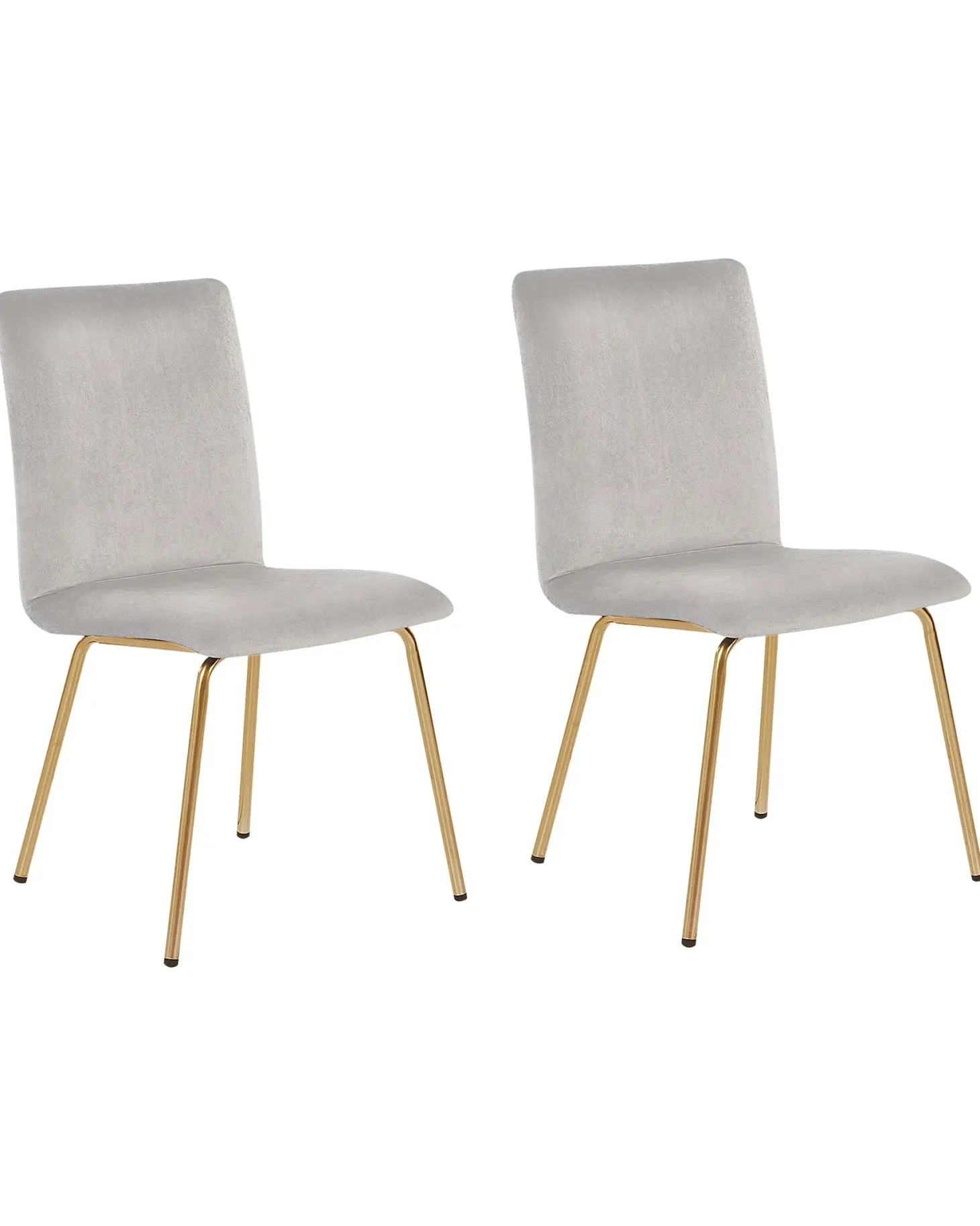 Sæt med 2 spisebordsstole RUBIO Velour Grå