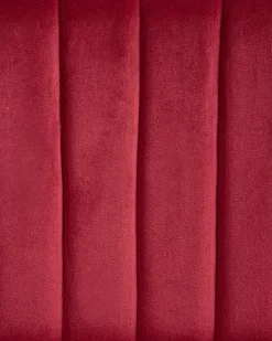 Sæt med 2 spisebordsstole SANILAC Velour Mørkerød