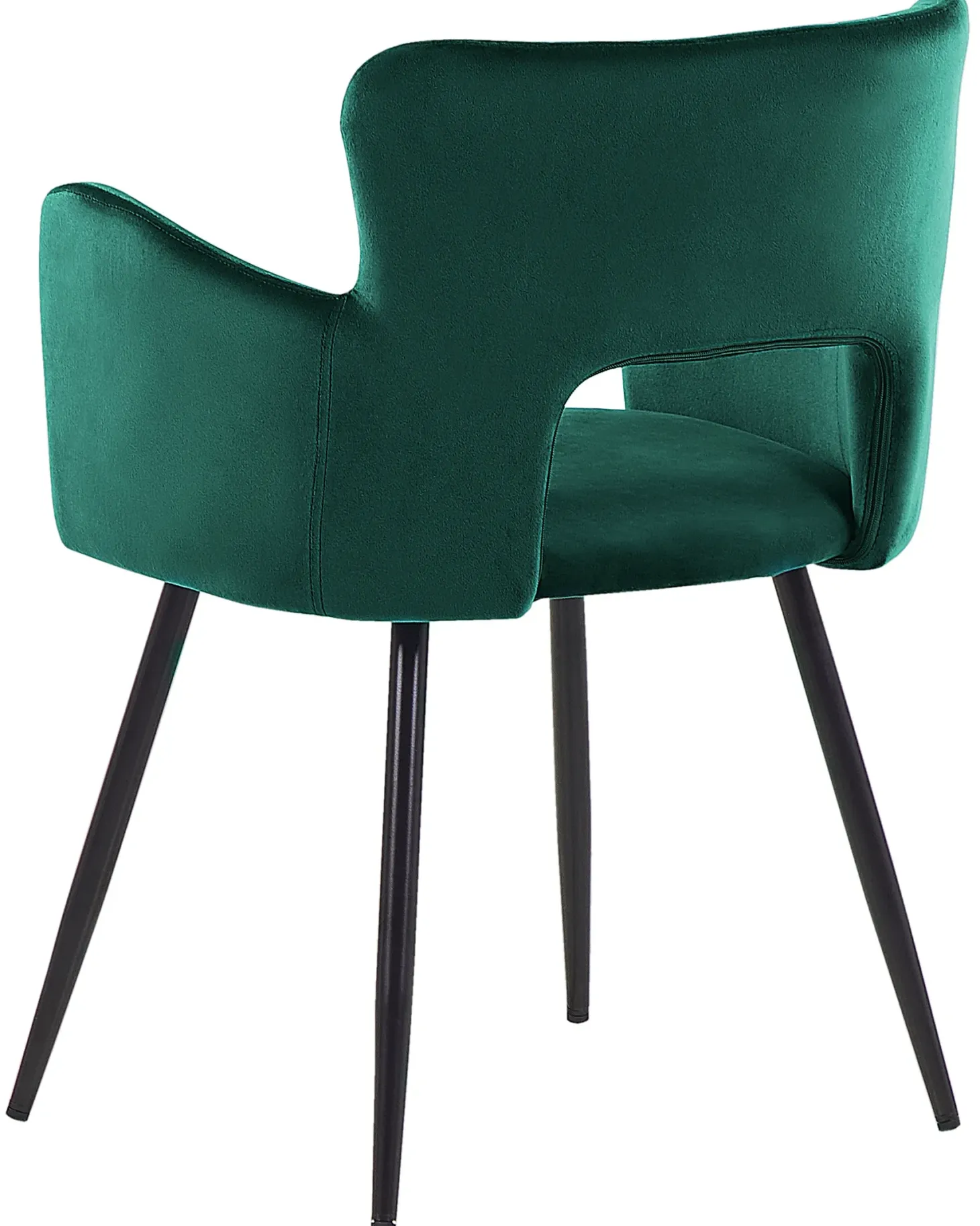 Sæt med 2 spisebordsstole SANILAC Velour Smaragdgrøn