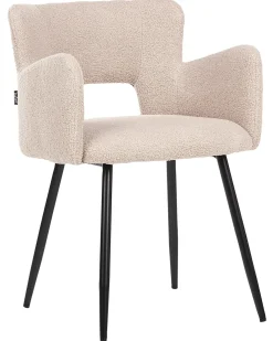 Sæt med 2 spisebordsstole SANILAC Boucle Beige