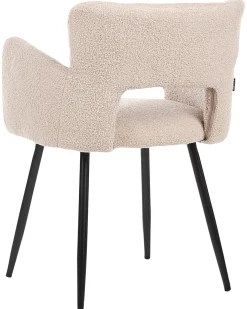 Sæt med 2 spisebordsstole SANILAC Boucle Beige