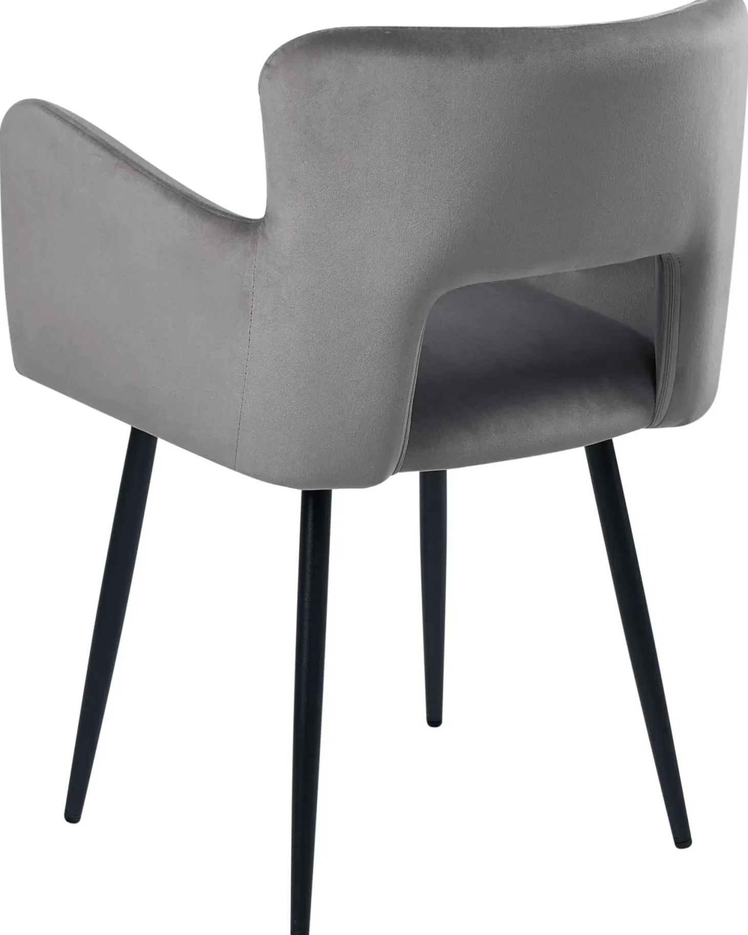 Sæt med 2 spisebordsstole SANILAC Velour Grå