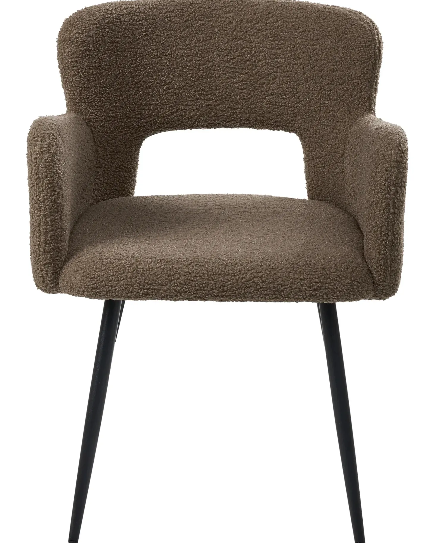 Sæt med 2 spisebordsstole SANILAC Boucle Brun