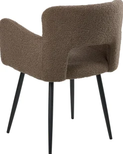 Sæt med 2 spisebordsstole SANILAC Boucle Brun